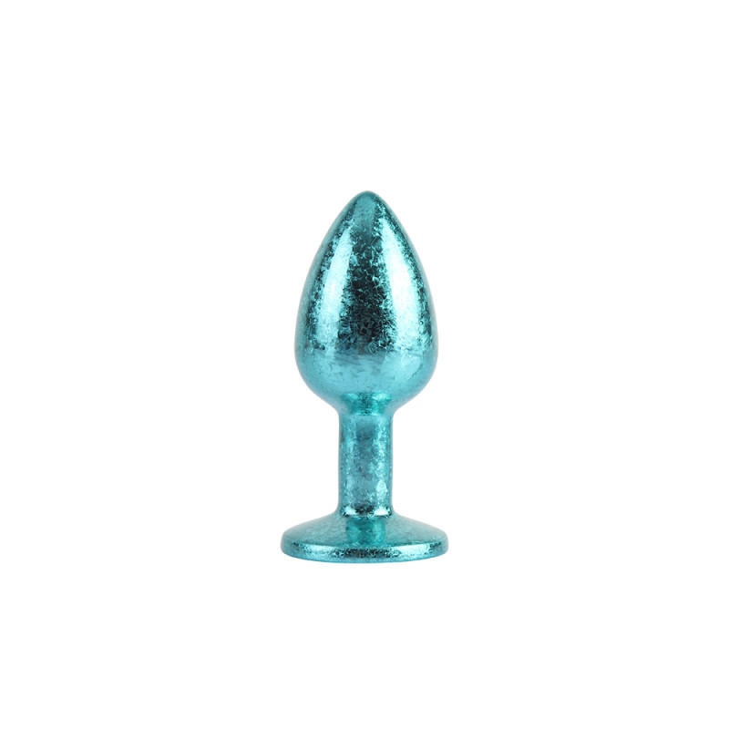 Анальная пробка со стразой размер S MATRIX MONT Nebula Blue Gem Butt Plug