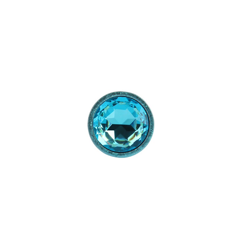 Анальная пробка со стразой размер S MATRIX MONT Nebula Blue Gem Butt Plug
