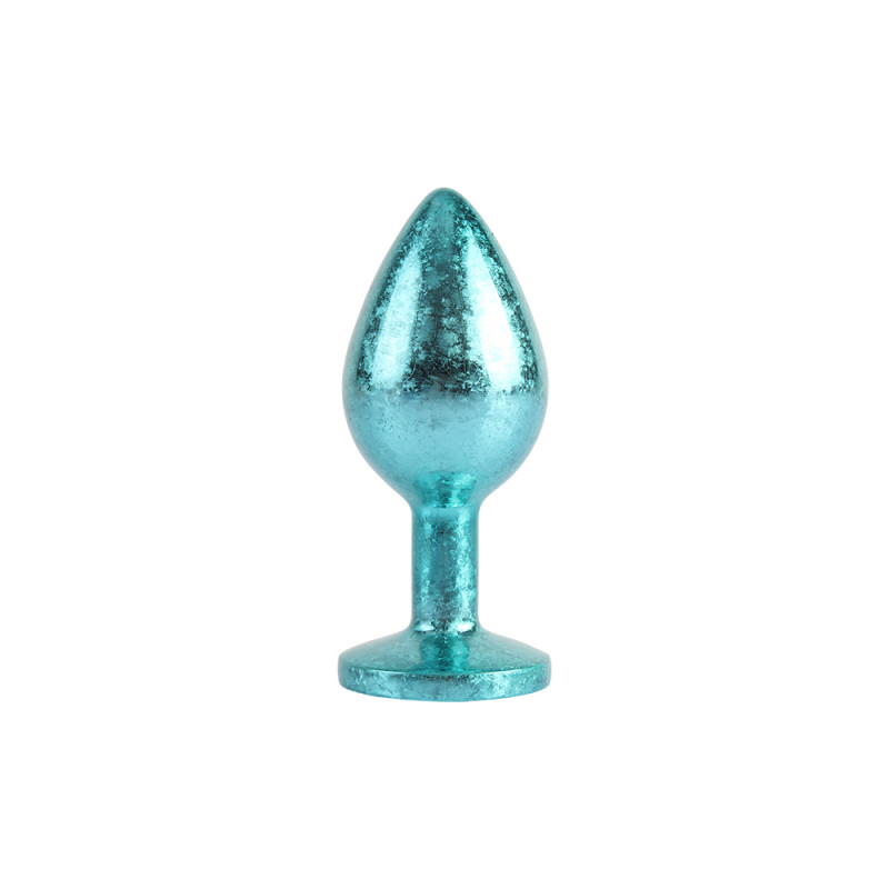 Анальная пробка со стразой размер M MATRIX MONT Nebula Blue Gem Butt Plug