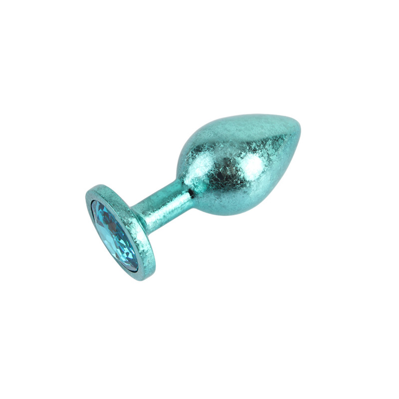 Анальная пробка со стразой размер M MATRIX MONT Nebula Blue Gem Butt Plug