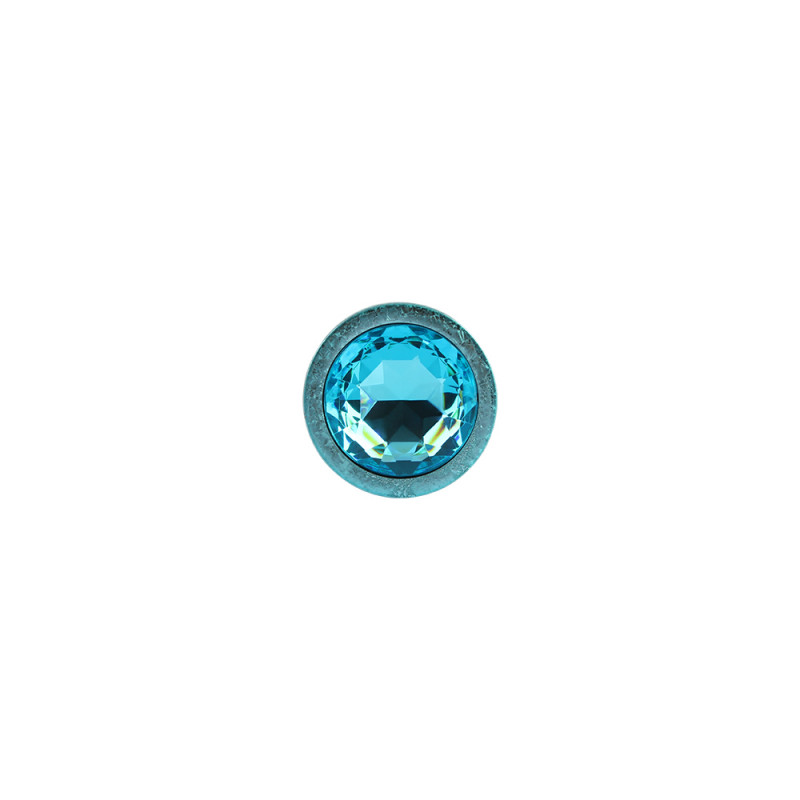 Анальная пробка со стразой размер M MATRIX MONT Nebula Blue Gem Butt Plug