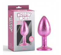 Анальная пробка со стразой размер S MATRIX MONT Nebula Pink Gem Butt Plug