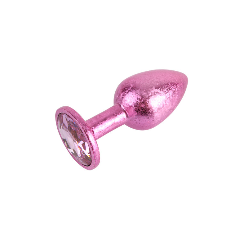 Анальная пробка со стразой размер S MATRIX MONT Nebula Pink Gem Butt Plug