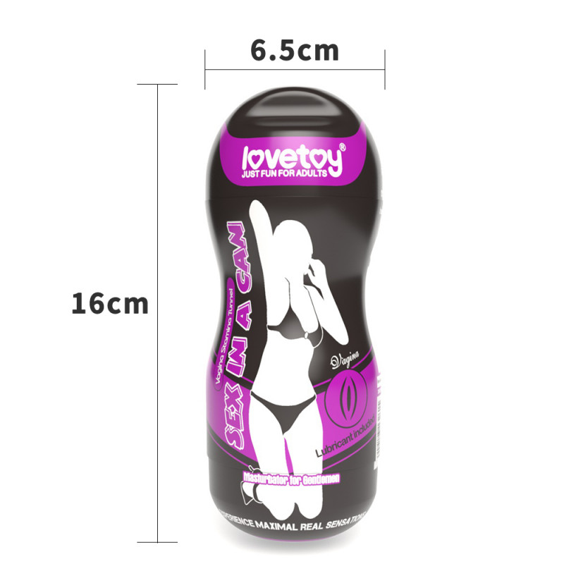 Мастурбатор вагина с вибрацией LoveToy Sex In A Can Vagina Stamina Tunnel