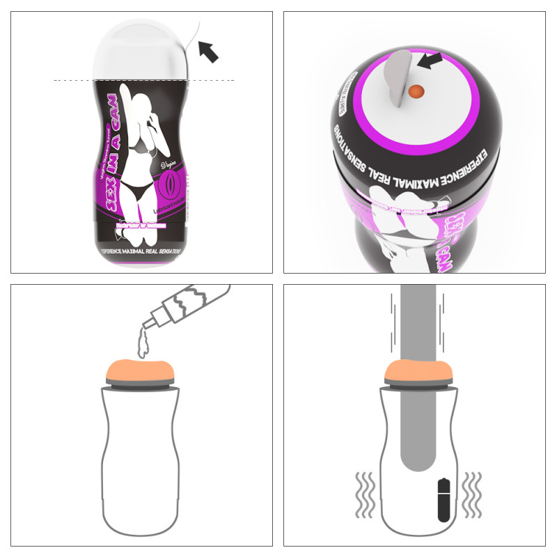 Мастурбатор вагина с вибрацией LoveToy Sex In A Can Vagina Stamina Tunnel