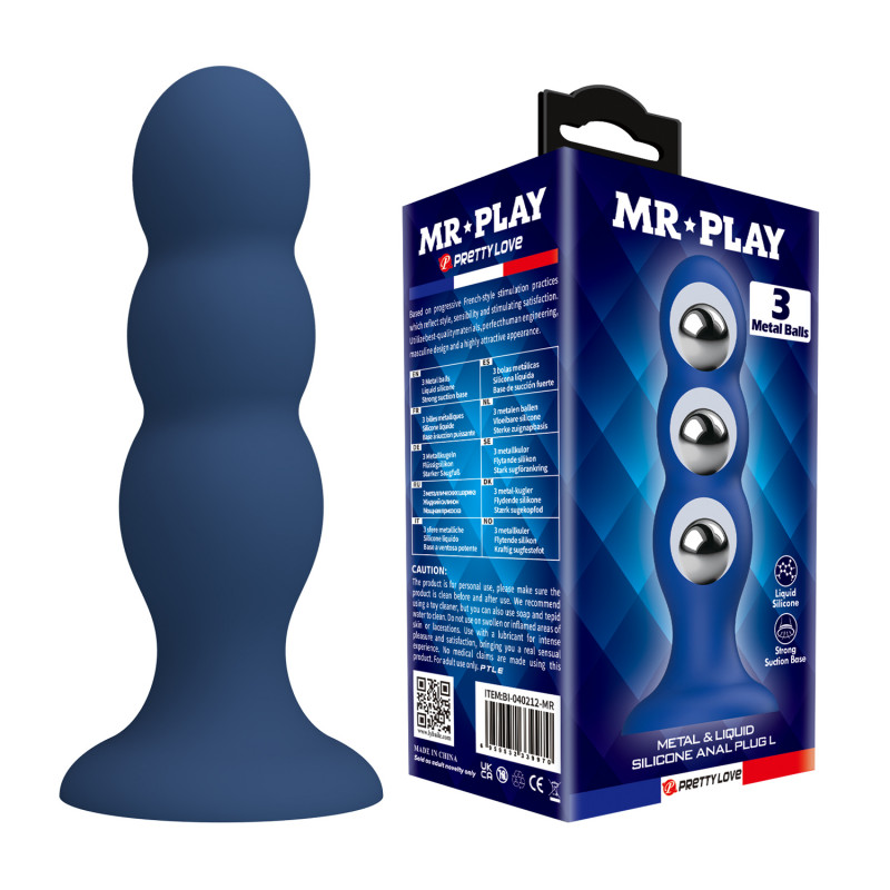 Анальные шарики Mr Play Blue 3 balls