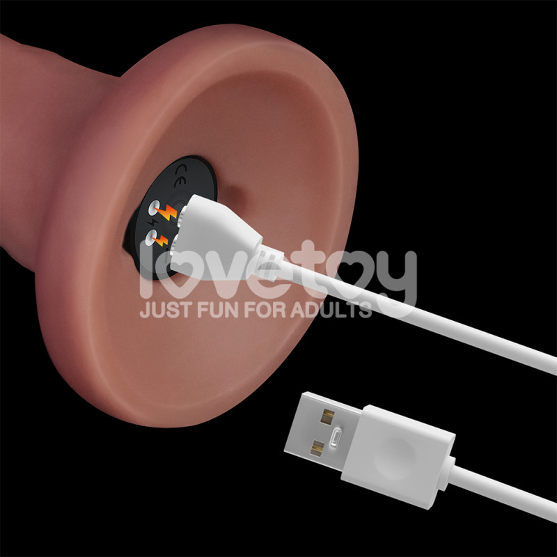 Фаллоимитатор с вибрацией LoveToy 8'' Vibrating Dual Density Power Cock, 20 см