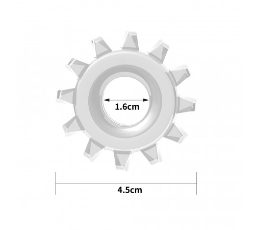 Эрекционное кольцо LoveToy POWER PLUS Cockring Flower Clear