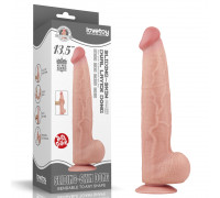 Фаллоимитатор гигант с подвижной кожей LoveToy 13.5'' King Sized Sliding Skin Dual Layer Dong, 34 см