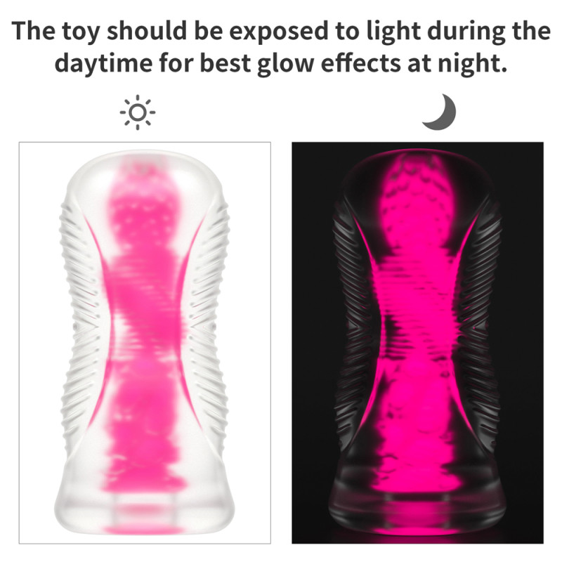 Мастурбатор светящийся в темноте LoveToy 6.0'' Lumino Play Masturbator - Pink Glow