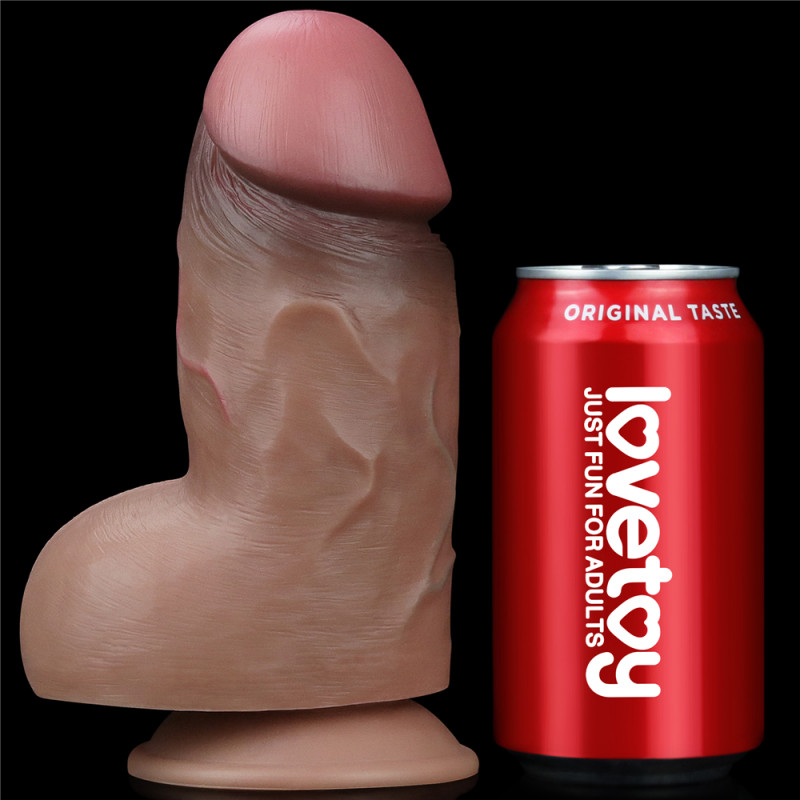 Фаллоимитатор гигант LoveToy 7.0'' Dual Layered Platinum Silicone Cock, 18,2 см