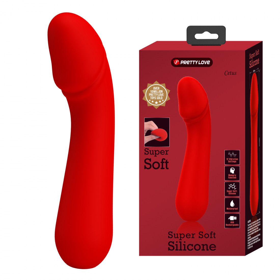 Вибратор из супер-силикона Pretty Love Cetus Super Soft Silicone