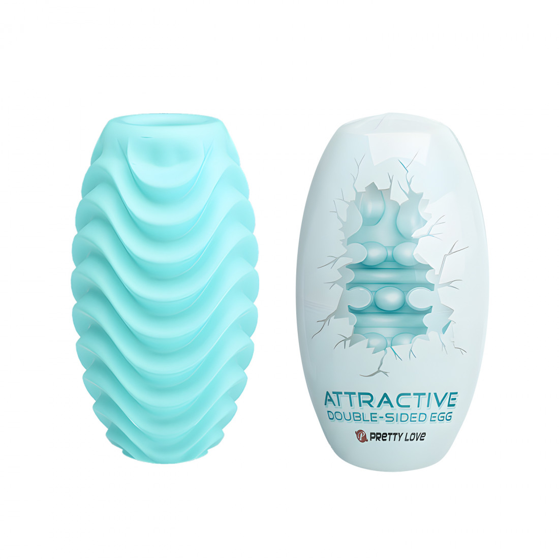 Мастурбатор яйцо двухсторонний Pretty Love Attractive Double-Side Egg Blue