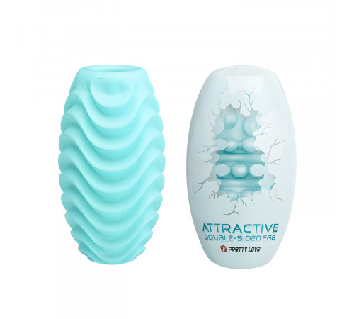 Мастурбатор яйцо двухсторонний Pretty Love Attractive Double-Side Egg Blue
