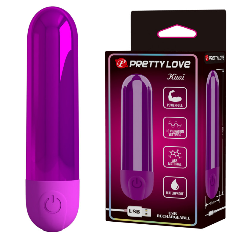 Вибропуля фиолетовая Pretty Love Kiwi