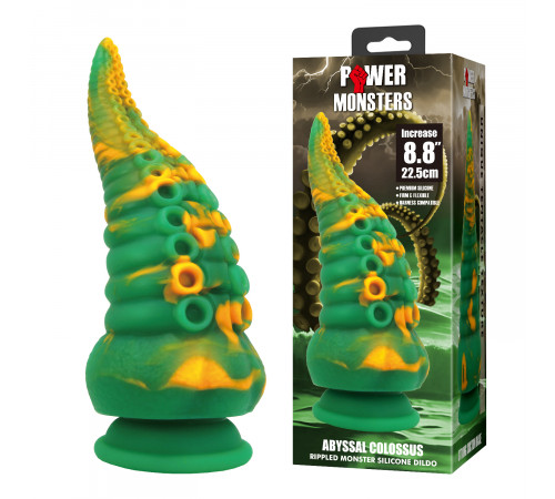 Фаллоимитатор щупальца Power Monsters Abyssal Colossus Green, 22,5 см
