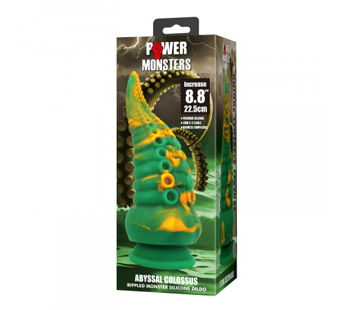 Фаллоимитатор щупальца Power Monsters Abyssal Colossus Green, 22,5 см