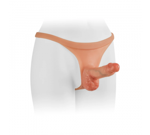 Реалистичный страпон на стрингах с эффектом натуральной кожи VSCN Versatile Extreme Realistic Dildo Pants, 17 см