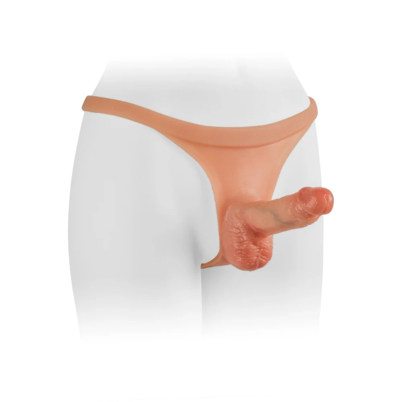 Реалистичный страпон на стрингах с эффектом натуральной кожи VSCN Versatile Extreme Realistic Dildo Pants, 17 см