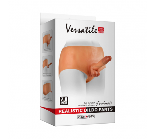 Реалистичный страпон на трусиках с эффектом натуральной кожи VSCN Versatile Extreme Realistic Dildo Pants, 18 см
