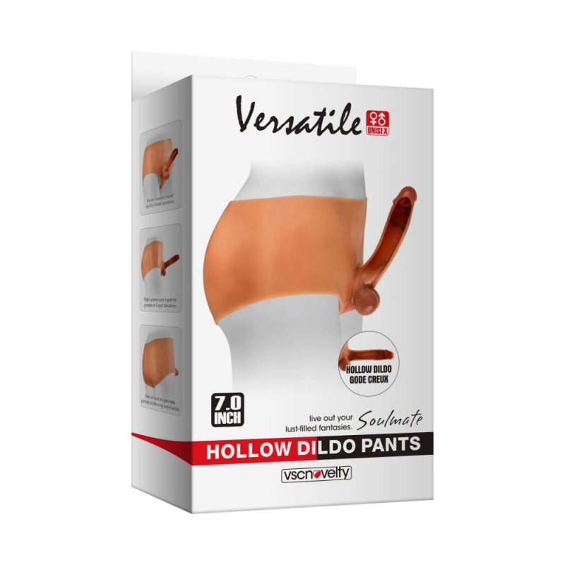 Реалистичный фаллопротез на трусиках с эффектом натуральной кожи VSCN Versatile Pants with Hollow Realistic Dildo, 18 см