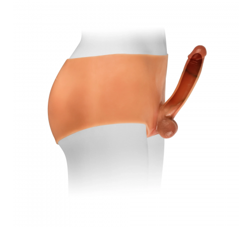 Реалистичный фаллопротез на трусиках с эффектом натуральной кожи VSCN Versatile Pants with Hollow Realistic Dildo, 18 см