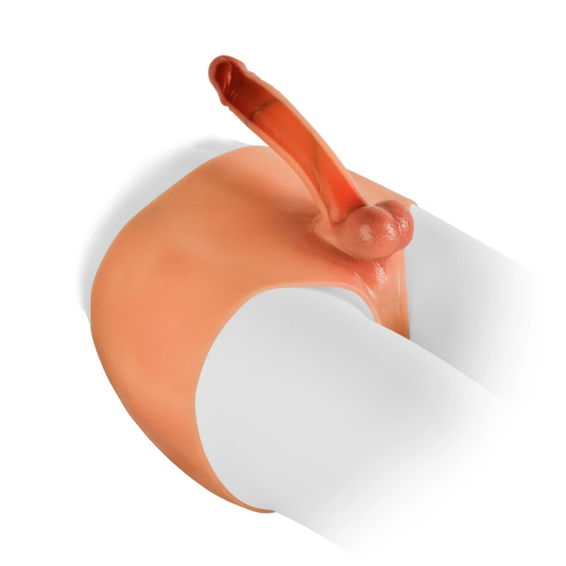 Реалистичный фаллопротез на трусиках с эффектом натуральной кожи VSCN Versatile Pants with Hollow Realistic Dildo, 18 см