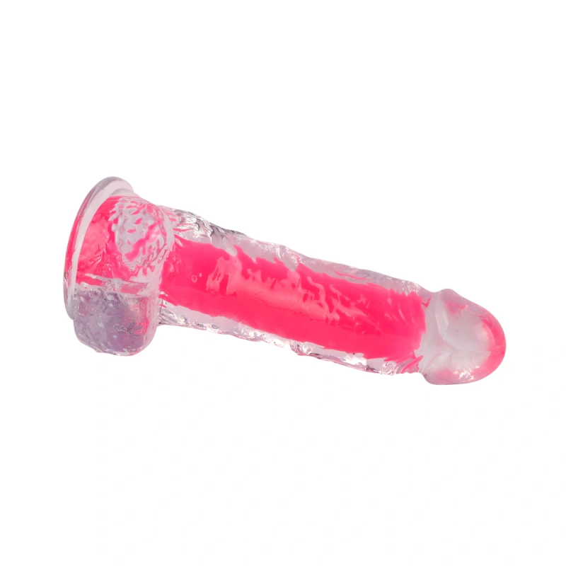 Реалистичный фаллоимитатор светящийся в темноте Mr. Rude 7.9”Glow-in-the-Dark Dong Pink, 20,1 см