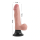 Реалистичный вибратор ультрамягкий 8.6” Extreme Soft Dual Layer Realistic Dildo Vibrator, 22 см