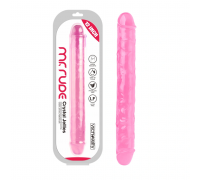 Двухсторонний фаллоимитатор розовый VSCN 8.5 " Mr. Rude -Crystal Jellies Realistic Dildo Clear, 30,5 см
