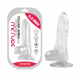 Реалистичный фаллоимитатор прозрачный VSCN 5.3" Mr. Rude -Crystal Jellies Realistic Dildo Clear, 13,5 см