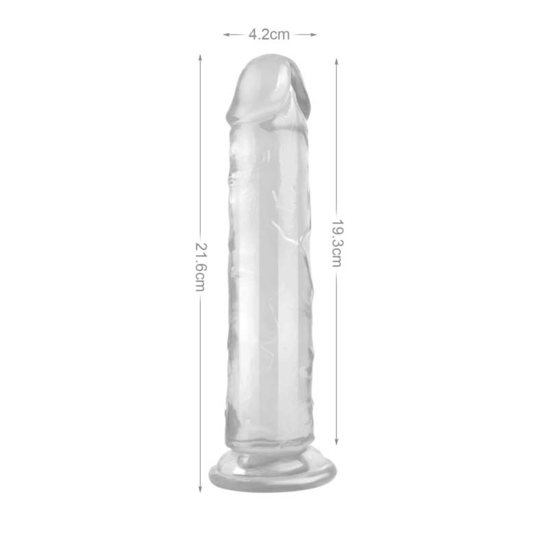Реалистичный фаллоимитатор прозрачный VSCN 8.5 " Mr. Rude -Crystal Jellies Realistic Dildo Clear, 21,6 см