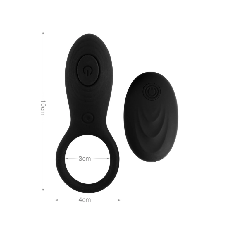 Эрекционное кольцо с мощной вибрацией и пультом ДУ VSCN Pleasure Luxury Cock Ring