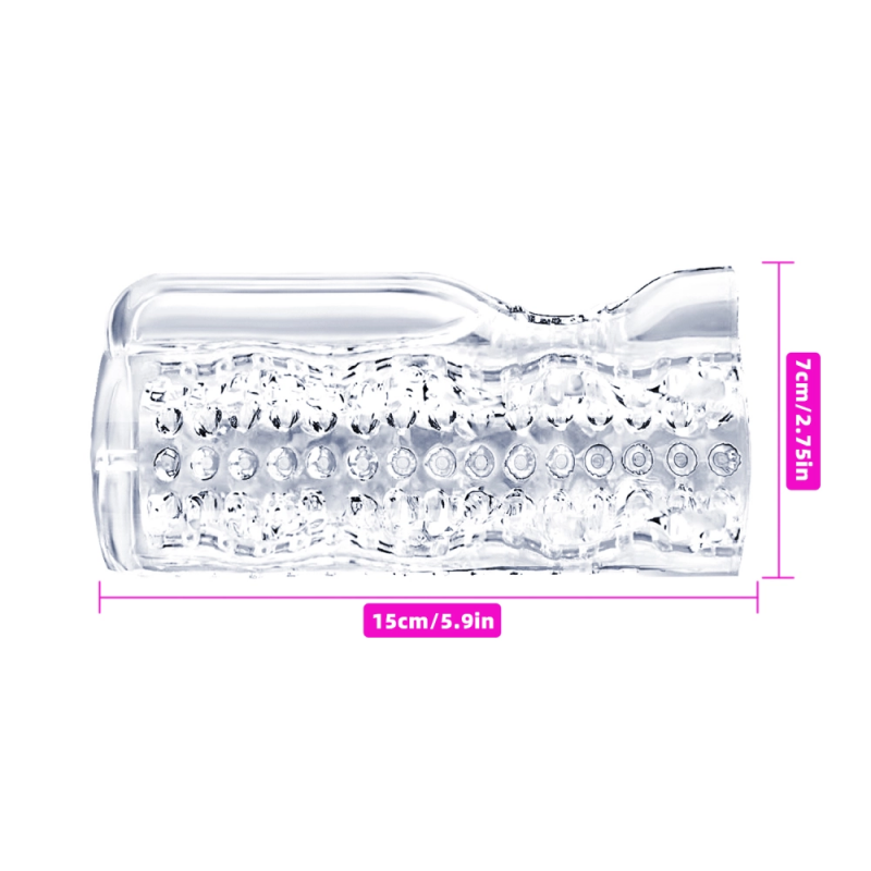 Прозрачный мастурбатор с вибрацией VSCN Ice Girl Textured Sensation Stroker
