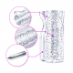 Прозрачный мастурбатор с вибрацией VSCN Ice Girl Textured Sensation Stroker