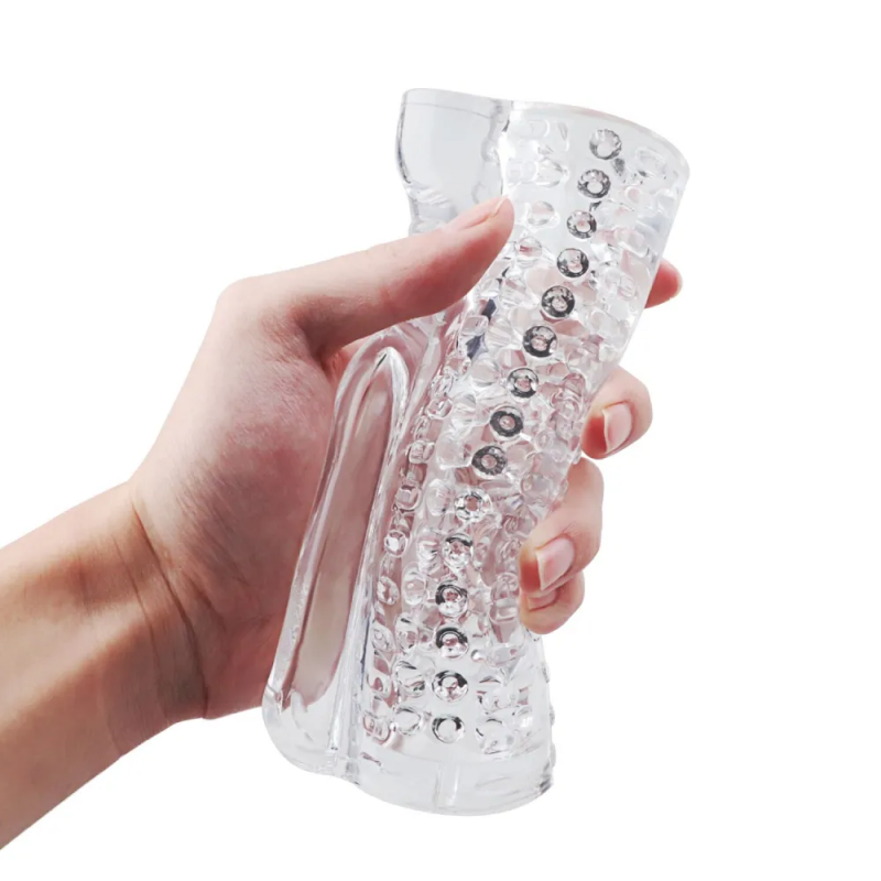 Прозрачный мастурбатор с вибрацией VSCN Ice Girl Textured Sensation Stroker
