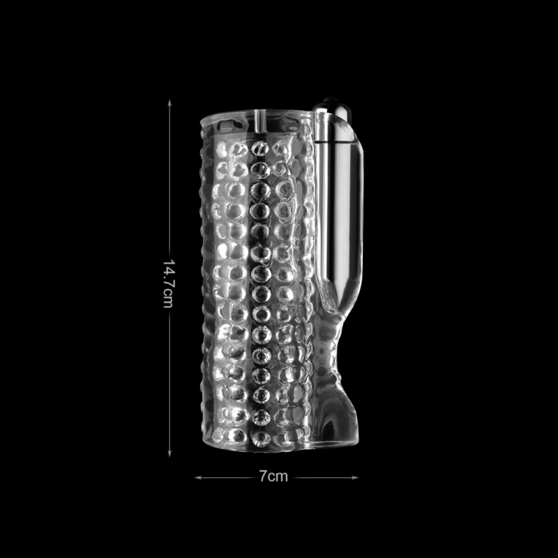 Прозрачный мастурбатор с вибрацией VSCN Ice Girl Textured Sensation Stroker