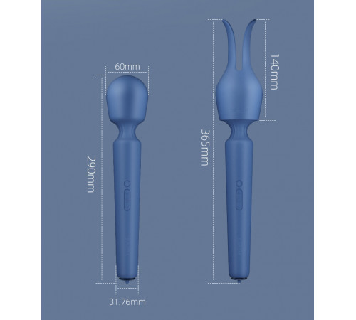Вибро-маcсажер со сменной насадкой, управление со смартфона SVAKOM EMMA NEO 2 Royal Blue