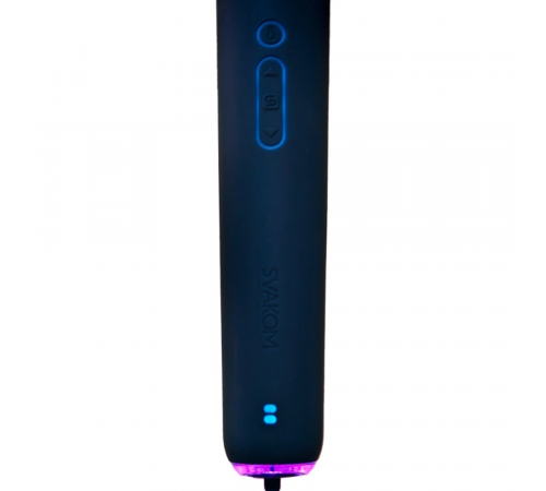 Вибро-маcсажер со сменной насадкой, управление со смартфона SVAKOM EMMA NEO 2 Royal Blue