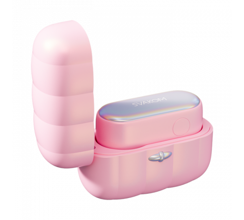 Мини вакуумно-волновой стимулятор клитора в кейсе управление со смартфона SVAKOM Pink Erji App