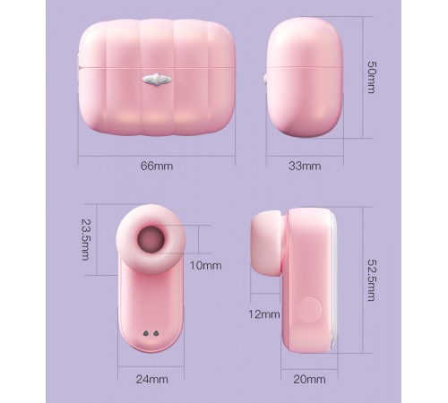 Мини вакуумно-волновой стимулятор клитора в кейсе управление со смартфона SVAKOM Pink Erji App