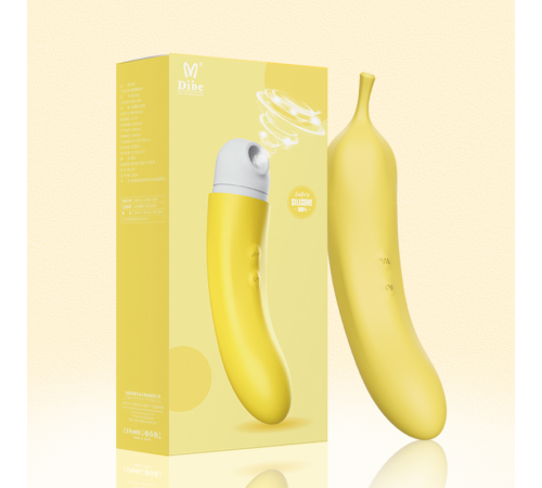 Вакуумный вибро-стимулятор 2 в 1 Banana Orgasm