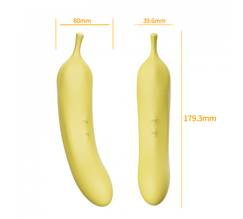 Вакуумный вибро-стимулятор 2 в 1 Banana Orgasm