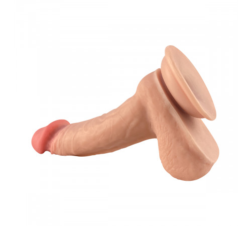 Реалистичный фаллоимитатор с подвижной кожей гибкий Ultra Realistic Dildo, 19 см