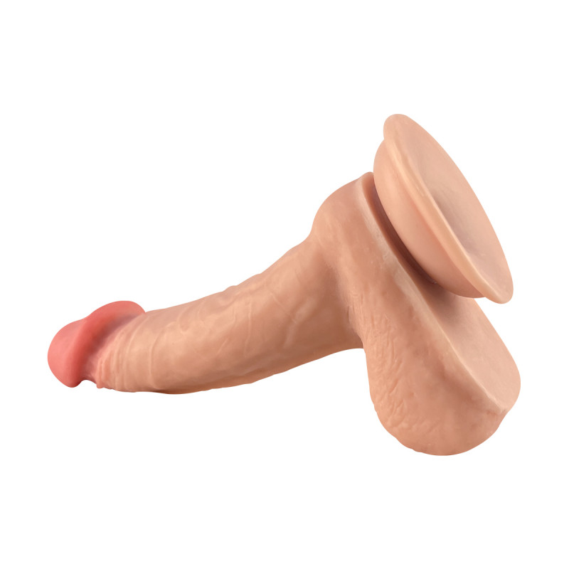 Реалистичный фаллоимитатор с подвижной кожей гибкий Ultra Realistic Dildo, 19 см
