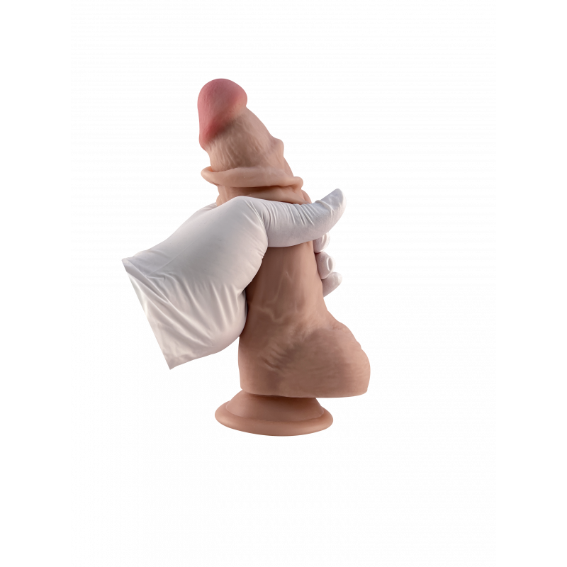 Реалистичный фаллоимитатор с подвижной кожей гибкий Ultra Realistic Dildo, 20 см