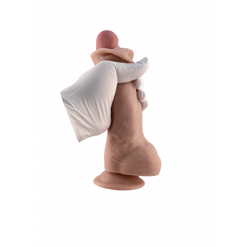 Реалистичный фаллоимитатор с подвижной кожей гибкий Ultra Realistic Dildo, 20 см