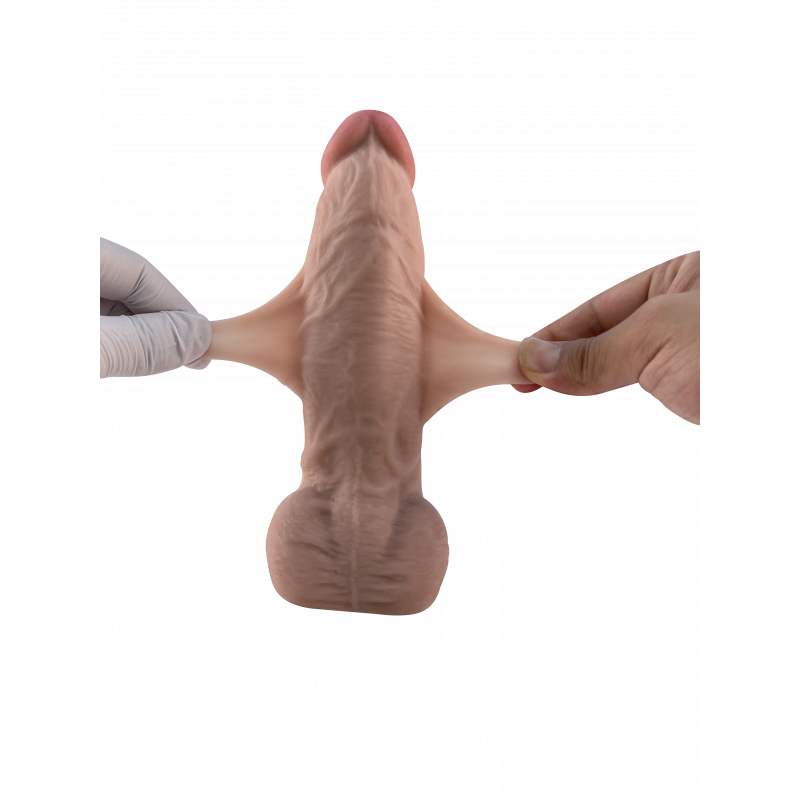 Реалистичный фаллоимитатор с подвижной кожей гибкий Ultra Realistic Dildo, 20 см