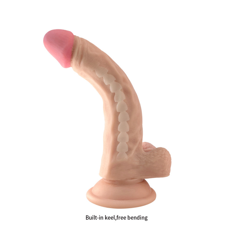 Реалистичный фаллоимитатор гибкий Ultra Realistic Dildo, 19 см