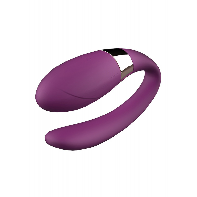Вибратор для пар с ДУ V-Vibe Purple USB 7 Function / Remote Control